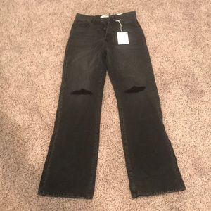 Vici Dolls Tayden high rise distressed 90s flare denim jeans, NWT